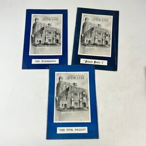 Lot Of 3 Vintage Yale University Theatre Programs Pink Pigeon Myrmidons Faute